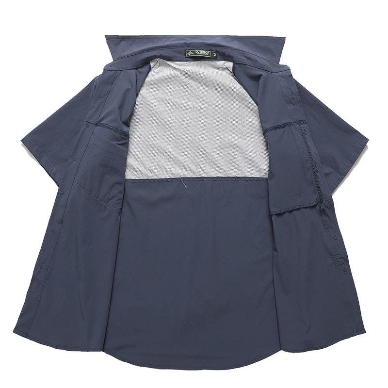 Herren Sommer Schnelltrocknendes Kurzarm Taktisches Hemd - Atmungsaktiv, Dehnbar, Mehrere Taschen, Lockerer Schnitt, Kühlendes Gefühl.