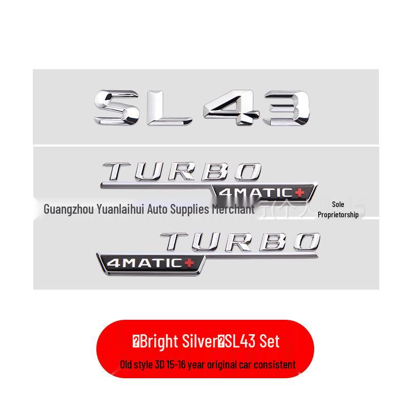 Nálepka zadního emblému AMG pro Mercedes-Benz SL Series pro modely SL63, SL300, SL350, SL400, SL500.