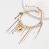 Fashion Imitation Pearl Heart-shaped Fringed Necklace, Exaggerated Big Love Pendant, Metal Chain, Collarbone Chain