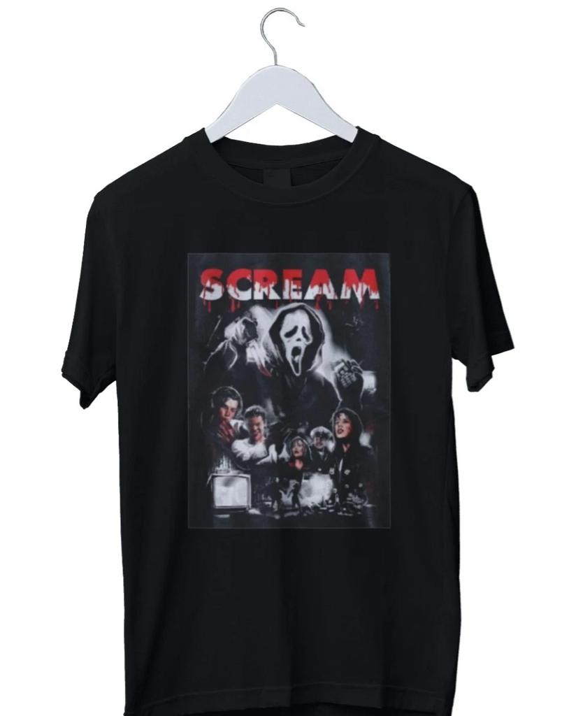 Men's and Women's T-shirts Scream Vintage Horror Movie Graphic