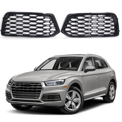 1 Pair Car Front Bumper Lower Grille Grill Fog Lamp Frame Bezel Insert Honeycomb Through-hole Compatible For Q5 2018-2020