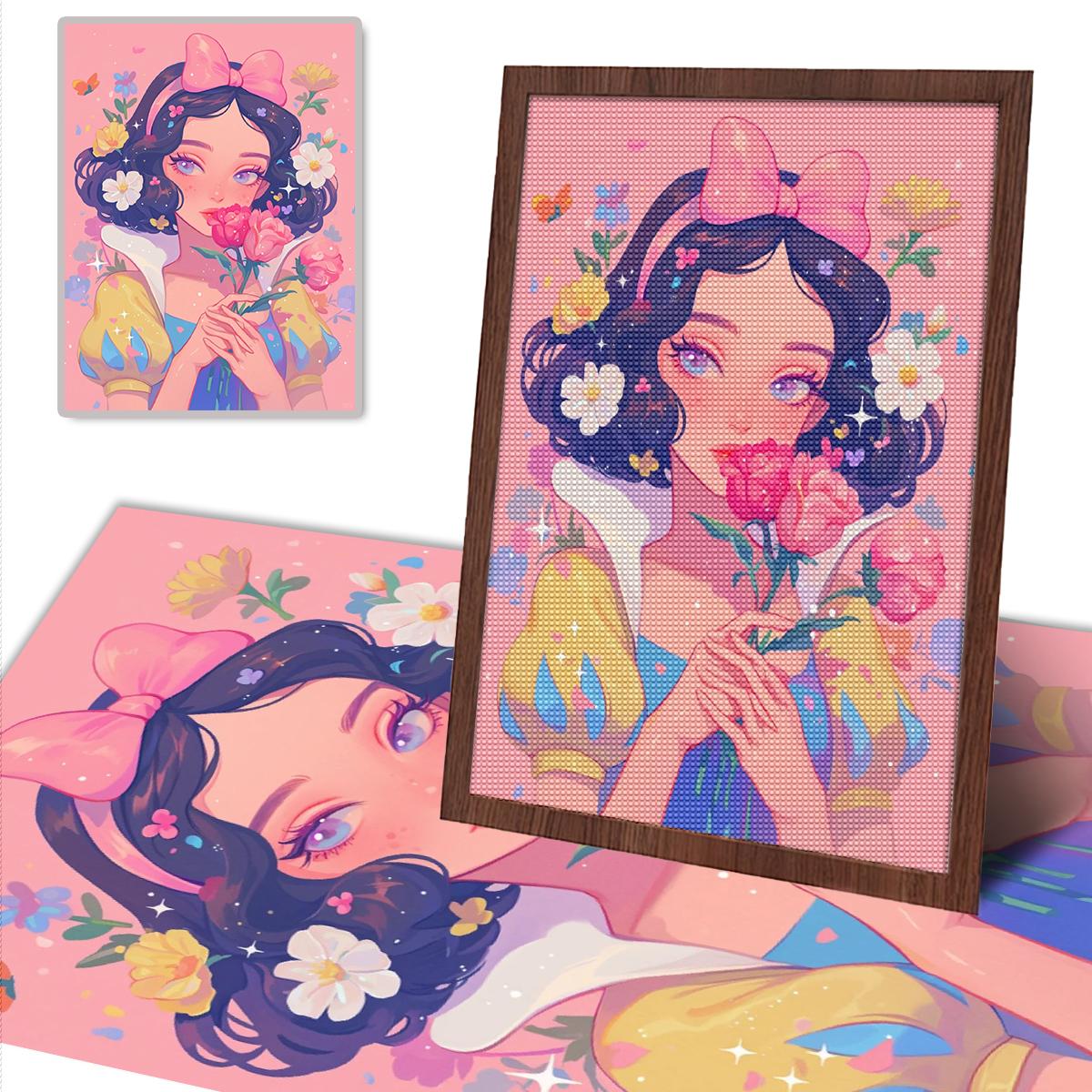 

Набор для алмазной вышивки «Белоснежка», вышивка крестом, мозаика, алмазная живопись, полная выкладка, алмазная домашняя декорация Round 20x30cm