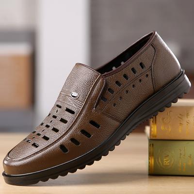 Mode Été Creux Semelle Souple Cuir Mocassins Homme Designer Nouvelle Mode Style Britannique Chaussures de Ville Homme Zapatillas Hombre