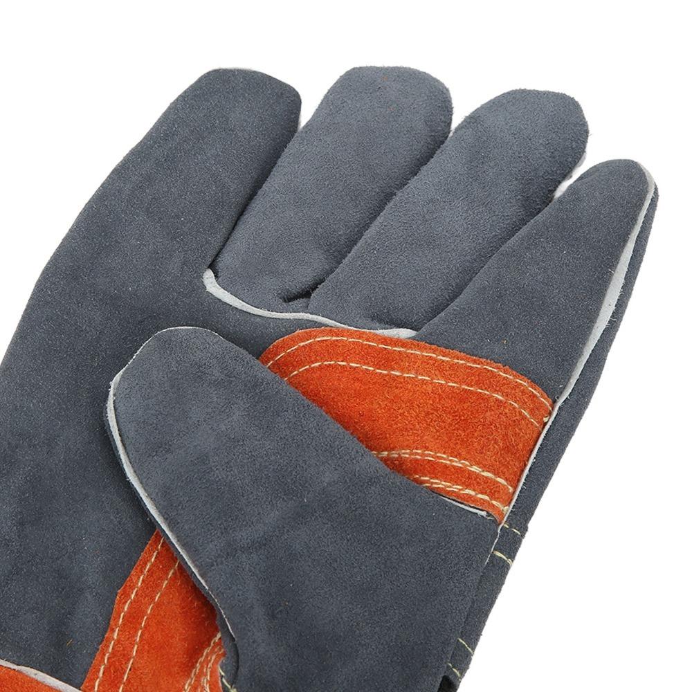 1 Pair Leather Flame Retardant Gloves Insulated Welding Gloves Durable Insulated Gloves Oven