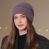 New Women Winter Hat Fashion Pearl Decorate Beanie Hat Warm Winter Cap For Female Casual Streetwear Knitted Hat