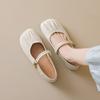 Weiwei Girl 993-16 French Ballet Shallow Mouth Single Shoes Women's Pleated One-word Strap with Skirt Mary Jane Women's Shoes