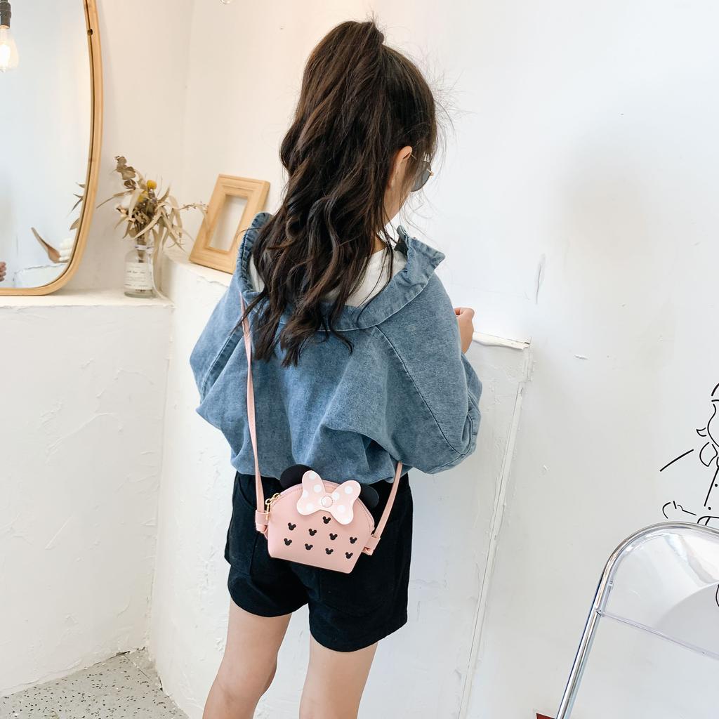 Cute Pu Zip Closure Kid Messenger Bag