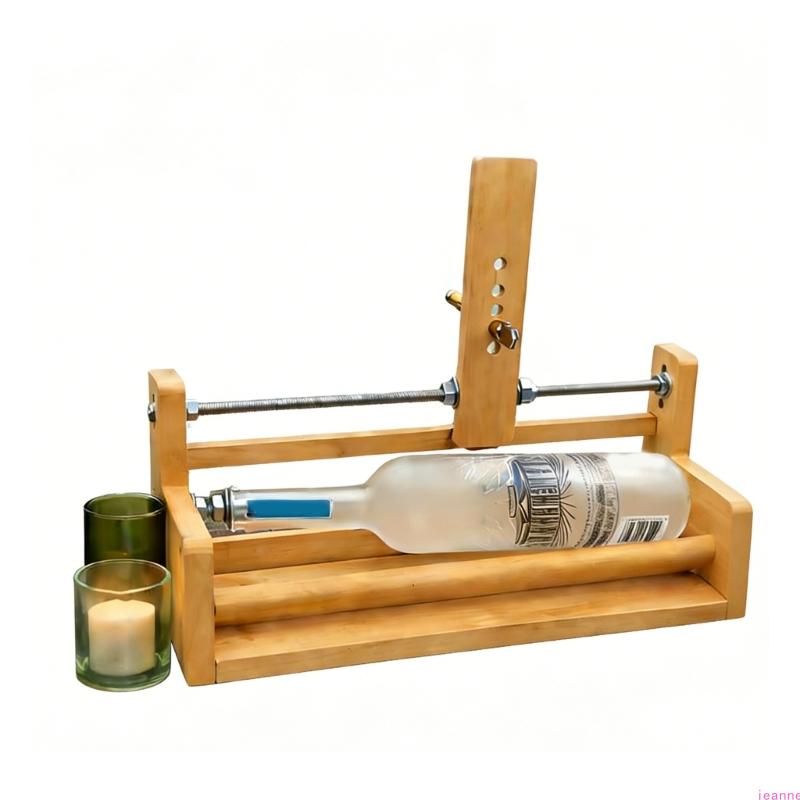 Compactly Wood Frame Glass Bottle Cutting Tool For Home DecorativeProjects And Recycling Crafts Cutter 35x15cm