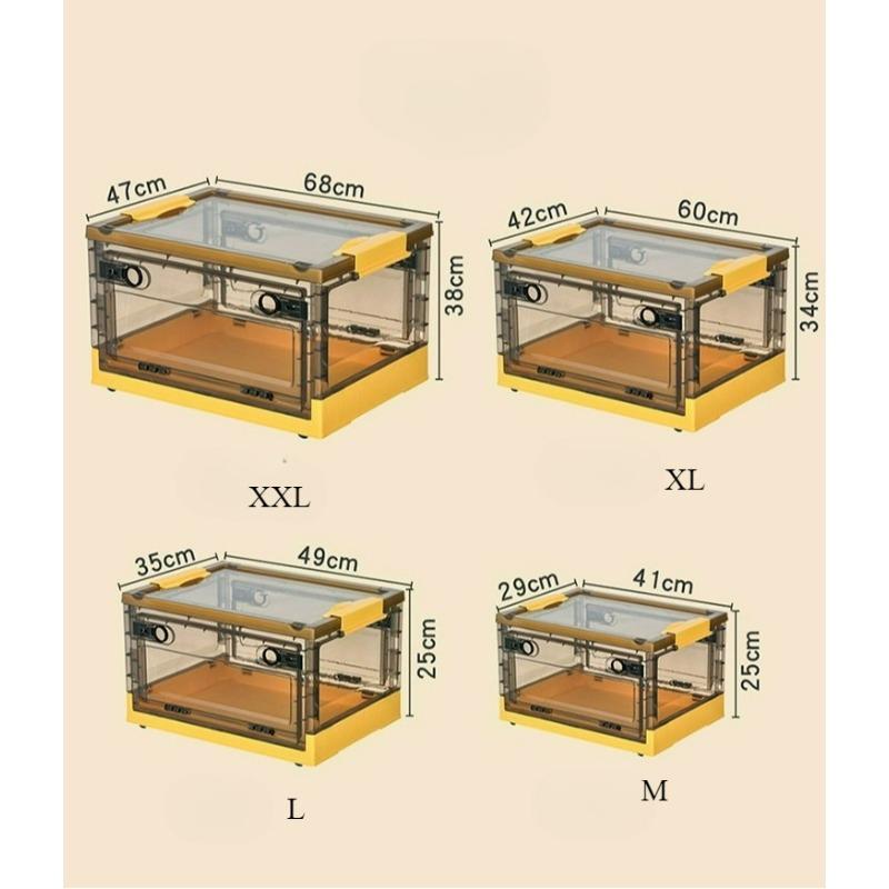Book Storage Box Foldable Student Book Box Dormitory Book Sorting Box Transparent Household Storage Book Box