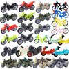 MOC Mattoncini Militari Moto Moto da Cross Biciclette Mini Elettriche da Montagna Giocattolo con Figure Regalo Educativo Mattoncini Fai da Te A034