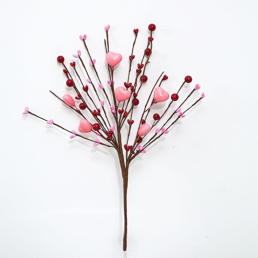 1pc Red and Pink Heart-shaped Flowers DIY Creative Bouquet  Anniversary Gift