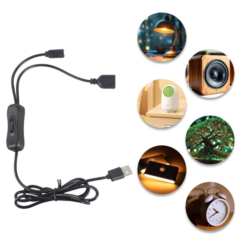 Port Charging Cable USB And Type C Extension Cord With For Phones Tablets Lights Speakers