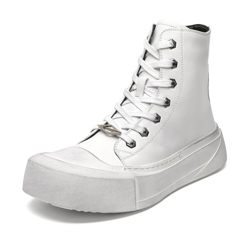 The new board shoes are heightened and old, little white shoes, the same for men and women, couple casual derby shoes 66656-W