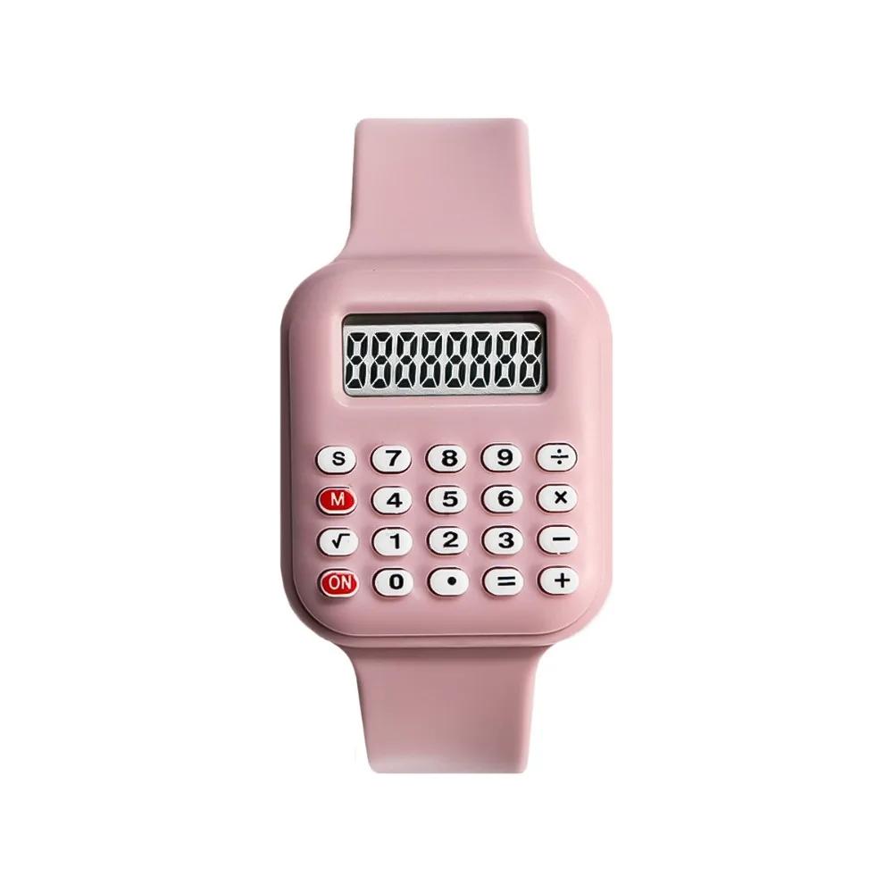 Date Display Micro Calculator Watch Multifunctional Cartoon Electronic Digital Calculator Sports Electronic Watch Boys Girls