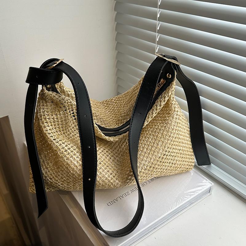 Large Capacity Woven Bag for Women Summer Fashion Crossbody Bag for Women Ins College Students Commuting Toy Bag