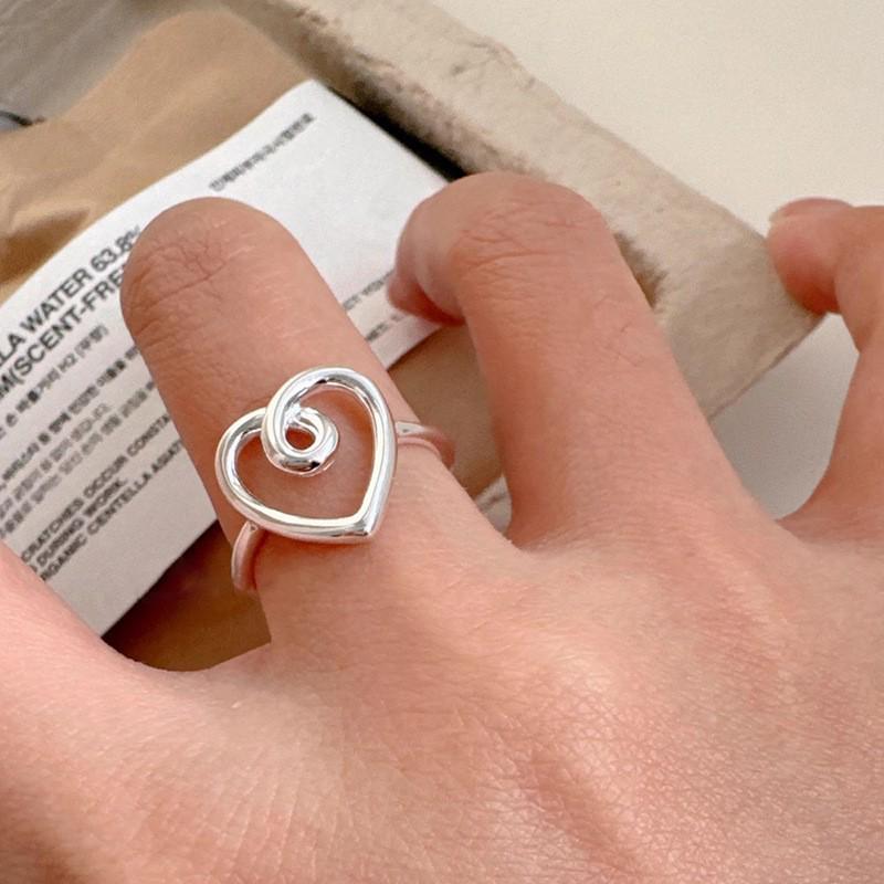 Korean Style Irregular 925 Sterling Silver Women's Versatile Ring, Non-Fading Niche Ins Design