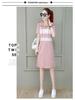 Women's Cotton Hooded Korean Style Slim Fit Summer Dress, Casual Short-Sleeved Mid-Length Skirt