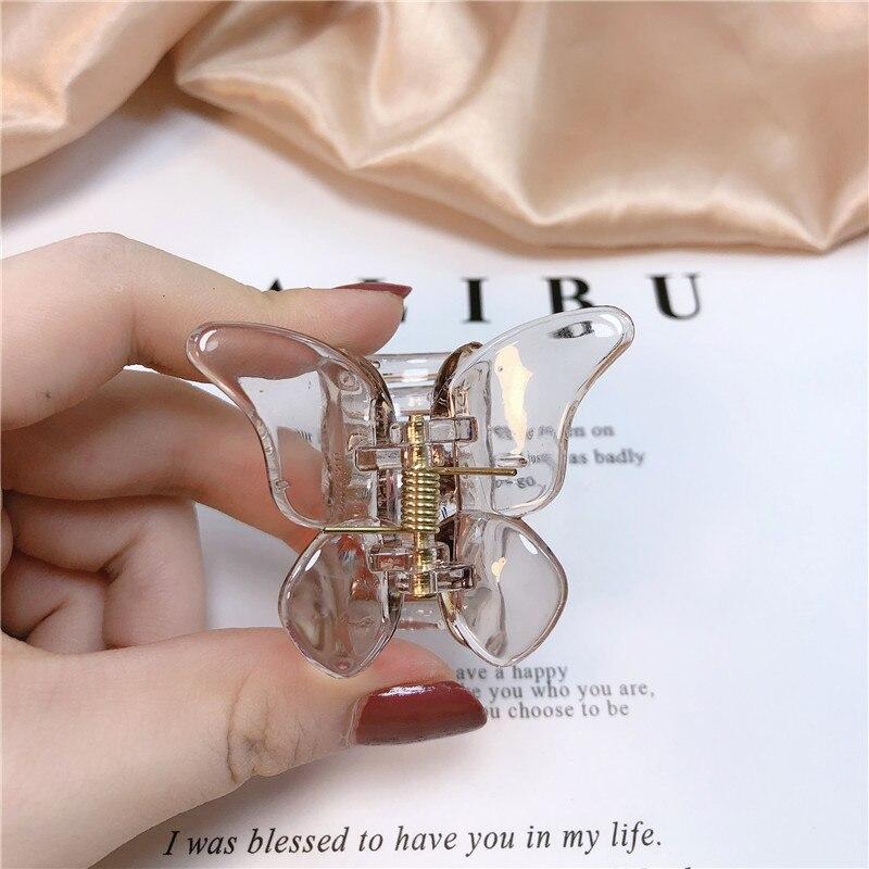 8 Style Transparent Mini Hair Pins Claw Crab Girls Women Barrette Acrylic Butterfly Hair Clips Korean Hair Accessories
