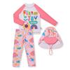 Girls' Long Sleeve Two-Piece Swimsuit - Cute, Sun-Protective Swimwear for Kids