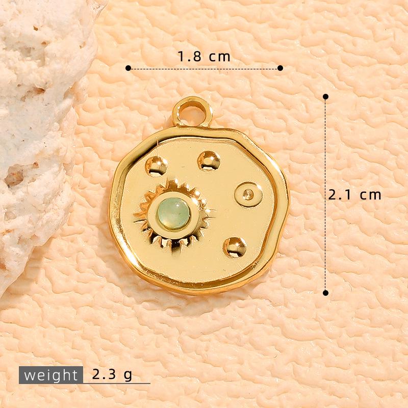 Евро-американский стиль Бирюзовый камень Кошачий глаз Нержавеющая сталь Набор ювелирных изделий