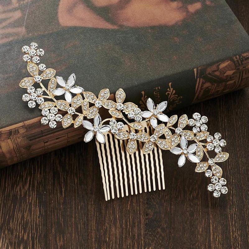 Fashion Women's Hair Clips Elegant Crystal Accessories Banquet Party Versatile Bride Princess Hair Accessory Headbands Hair Comb