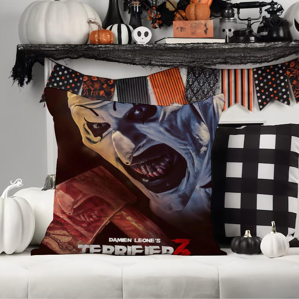 Horror movie T-Terri F-Fier 3 Pillow Case Office Cushions Suitable For Sofa Car Bedroom Decorative Cushion Cover