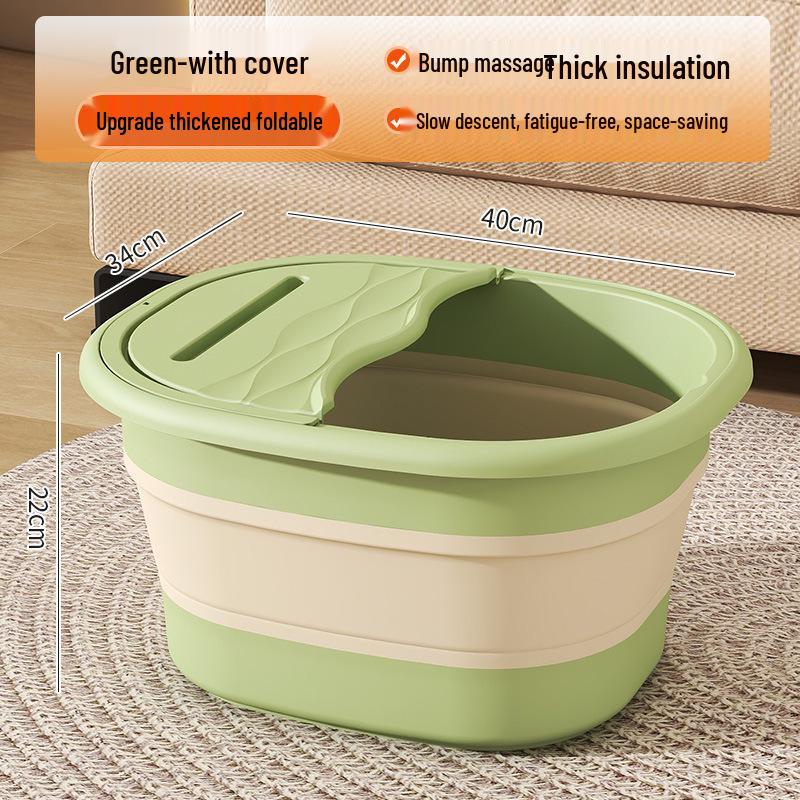 Foldable Thickened Foot Soak & Massage Basin for Home Use