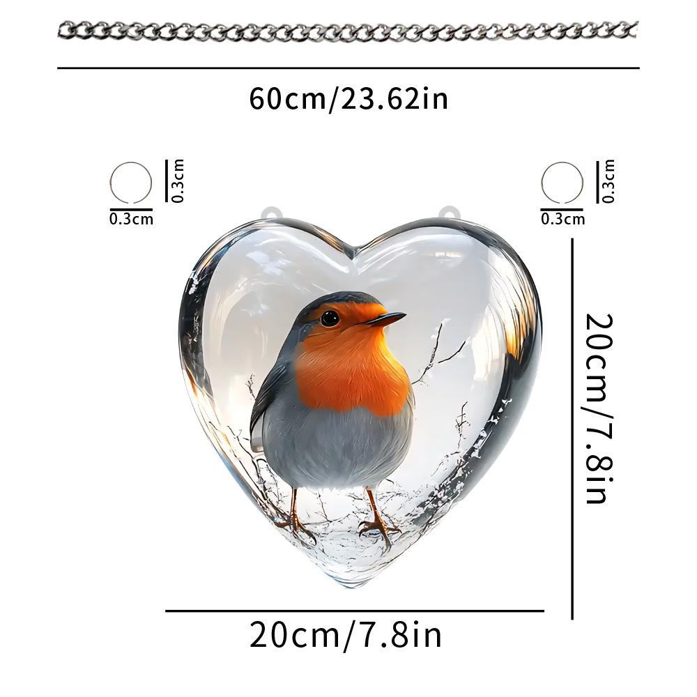 The Love Bird Pendant is made of acrylic and is the best decora for home and courtyard decora. It is a Valentine's Day gift