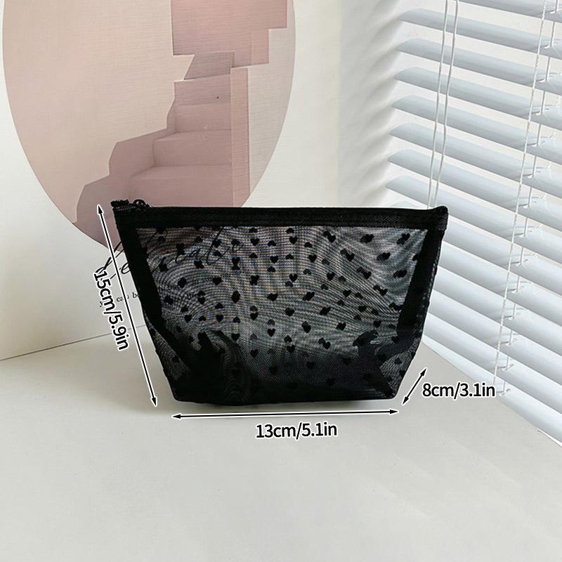 Women Mesh Cosmetic Bag Clear Makeup Bags Travel Storage Make Up Organizer Zipper Toiletry Pouch Portable Lipstick Beauty Case