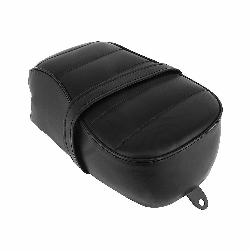 Harley XL883/1200 Front & Rear Seat Cushions with Front Seat Bag (Black, 2016-2021)