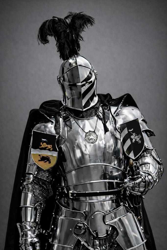 Crusader Knight Full Armor Set Steel Barbuta Helmet Medieval Warrior LARP Cosplay Costume