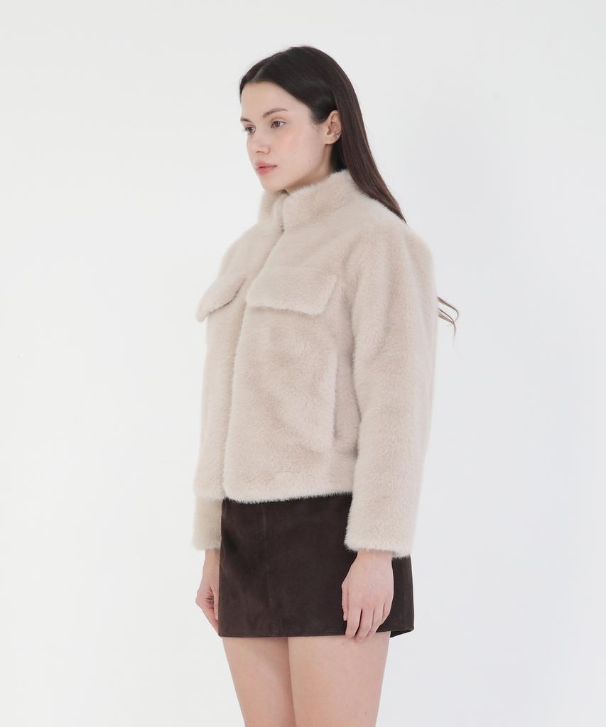 Colorz New York Crop Fur Jacket
