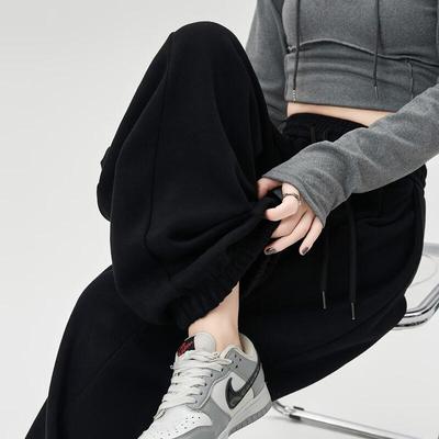 HSTYLE Damen Hochtaillierte Schlankmachende Drapey Lässige Jogginghose