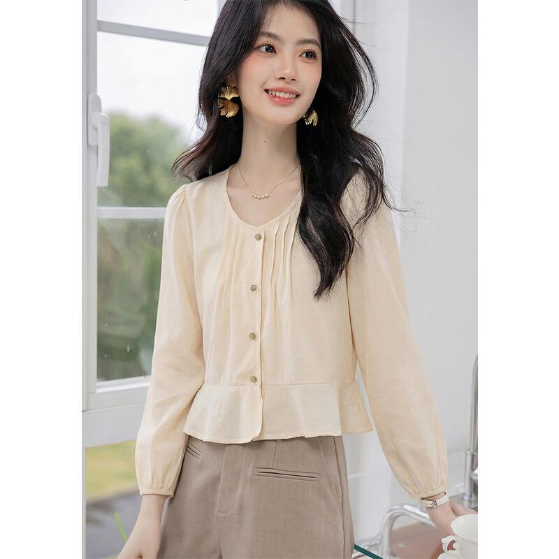 MOKANA Women s Short Long-Sleeve Blouse XL