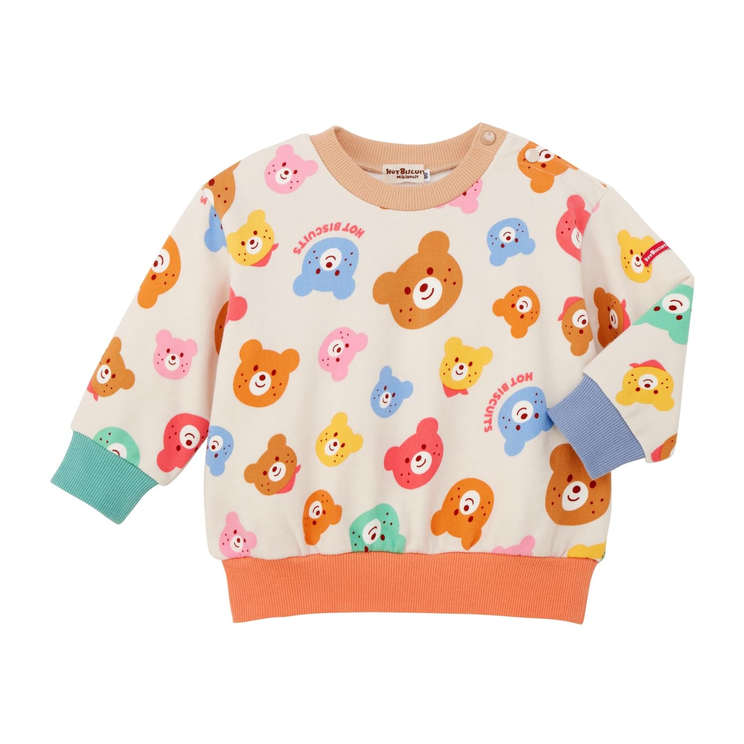 

MIKIHOUSE HOT BISCUITS Sweatshirt for Boys and Girls, Baby, Kids, Multicolor, Size 90cm, 73-5602-146
