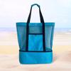 Beach Tote Bag with Insulated Cooler Lightweight Container Bag Transparent Cooler for Grocery Women & Men Office Shopping Snacks