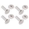 100 Pairs Rivets Screws Kit M3 Stainless Steel Flat Round Fence Cleat Nuts for Leather