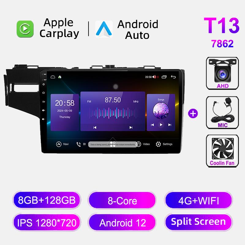 Car Radio Android For Honda Jazz 3 2015-2020 Fit 3 GP GK 2013-2020 Multimedia Video Player 4G WIFI Navigation GPS Carplay Stereo