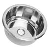 225x120mm 9 Inch RV Round Sink Wash Basin 304 Stainless Steel with 40mm Sewer Outlet for Boat Carava