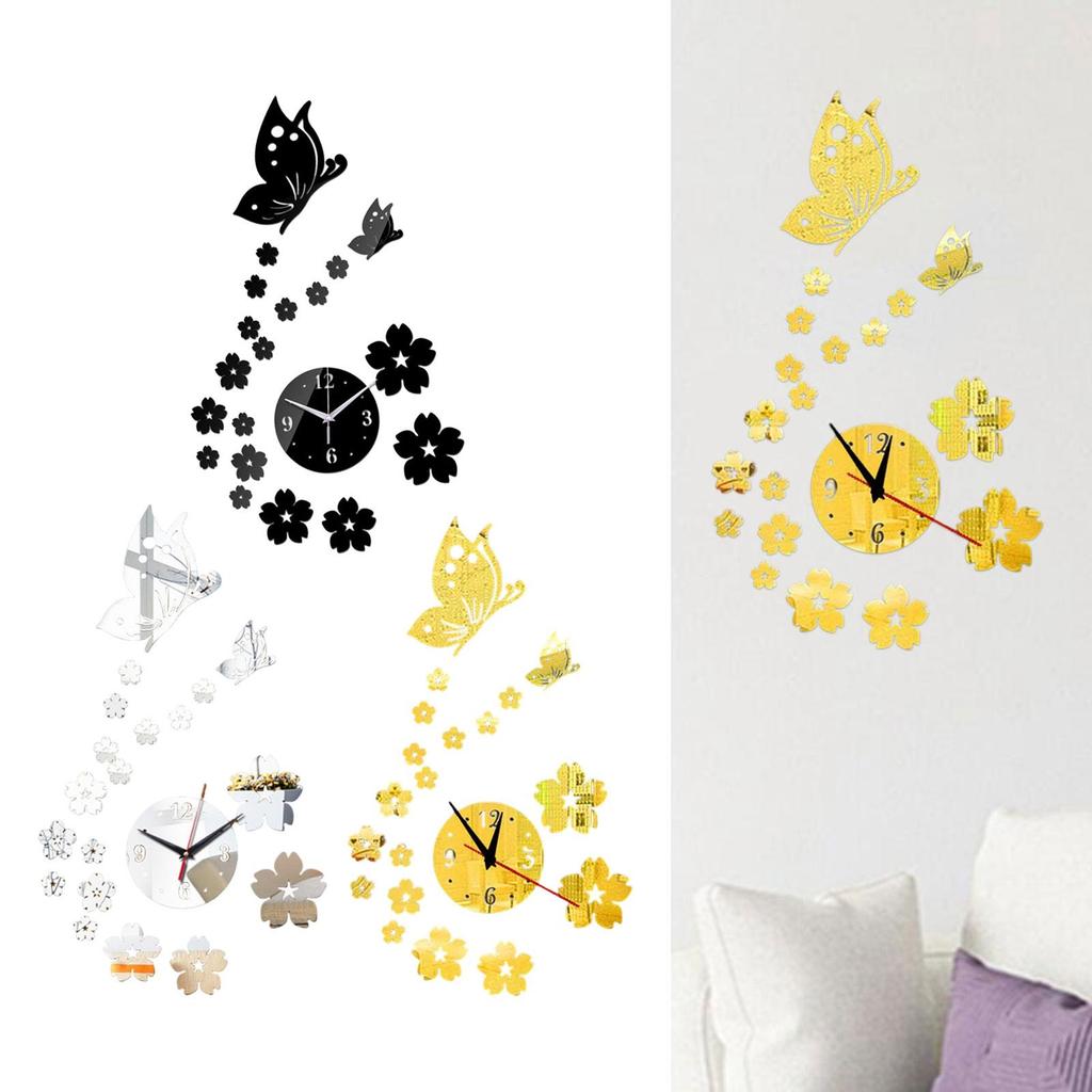 Luxury Design Wall Clock Stylish Acrylic Silent Mechanism Aesthetic Wall Decor for Living Room Bedroom Office
