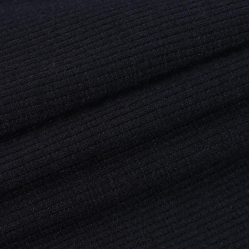 Podzimní Dámské triko Vyhloubené Jednobarevné Černá Bílá Pletené trička s dlouhým rukávem Neformální Úzký střih do O Móda Vystřižený top Sexy strečové tričko Streetwear