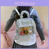 Backpack Cute Transparent Layer With Inner Zipper Pocket Pu Material School For