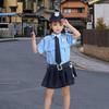 Fantasia de Policial Moerstar para Crianças, Meninas, Halloween, Uniforme de Policial, Conjunto de 5 Peças, Inclui Vestido, Chapéu, Cinto, Gravata e Algemas, Perfeito para