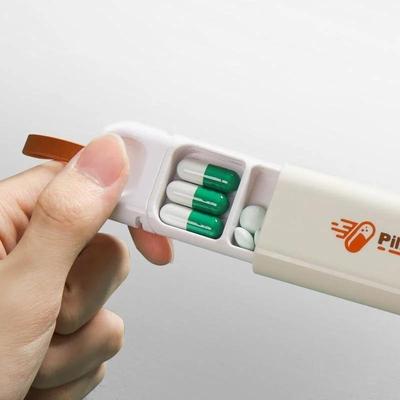 Caixa de comprimidos pequena, portátil, estilo nórdico, dispensador de comprimidos, caixas de remédios, 3 grades, kit de armazenamento, organizador