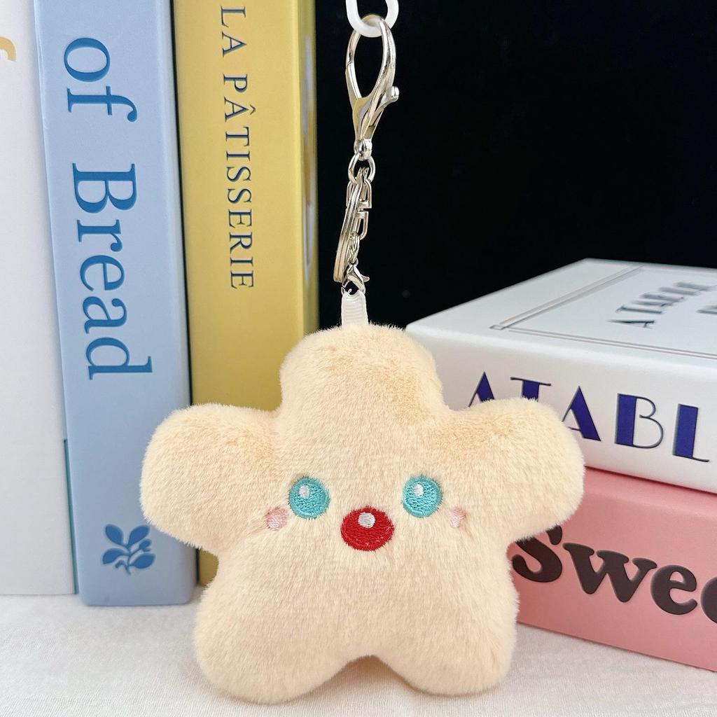 Creative Star Plush Doll Keychain: Girlish Heart Backpack Charm Ornament
