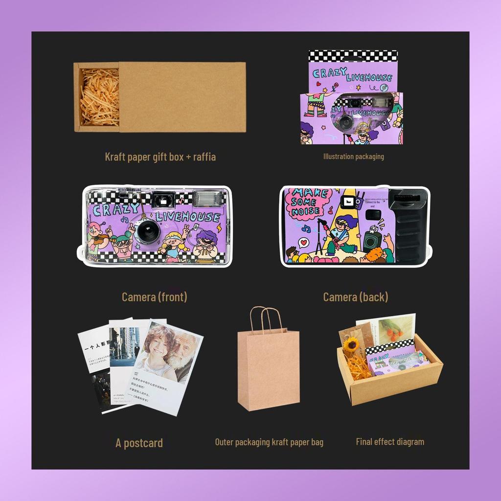 Kodak Retro Point-and-Shoot Disposable Camera - Color & B&W Film