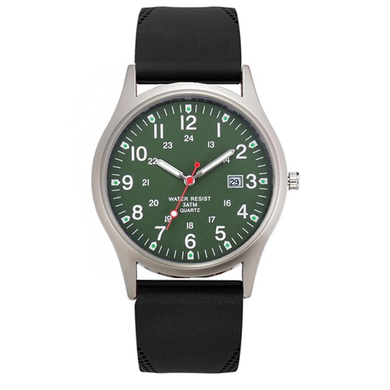 Men's Casual Silicone Band Sports Quartz Watch with Date Display