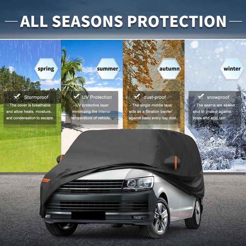 Motoforti Waterproof PEVA Car Cover for VW Transporter T6 2015- with Zipper