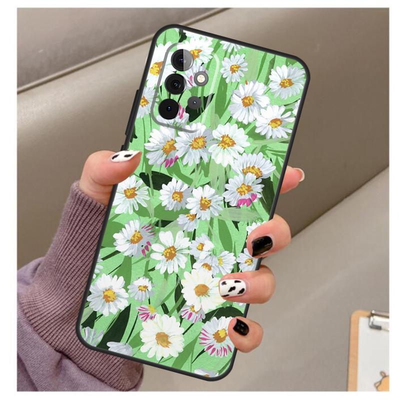 Flower Plant Art Case For Samsung Galaxy A33 A13 A53 A34 A54 A14 A15 A16 A26 A36 A56 A12 A32 A52 A06 A35 A55