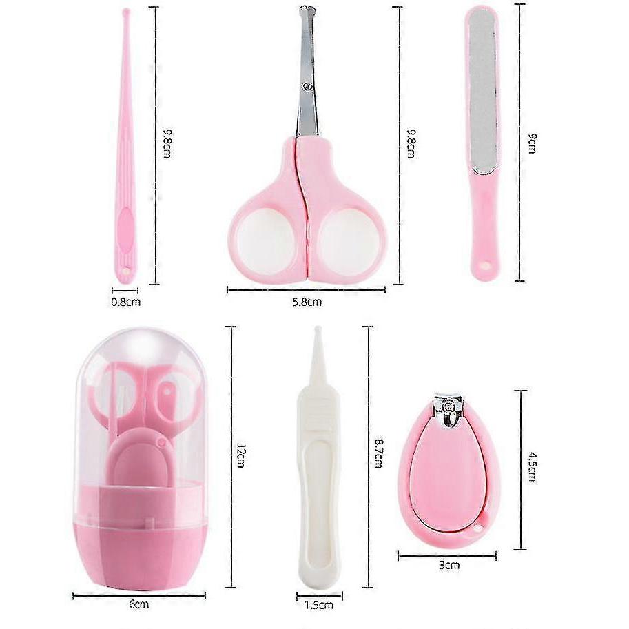 Baby Manicure, 5pcs Baby Nail Care Set, Baby And Toddler Nail Care Kit, Nail Clippers, Scissors, File, Pliers And Ear Pick (blue)